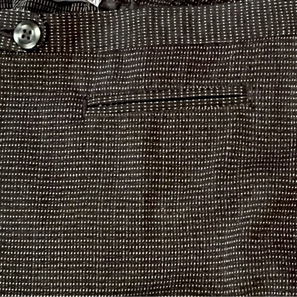 Vtg AVENUE Size 22 Polka Dot Black Stretch Cuffed Dress Pants‎ Career Wide Leg